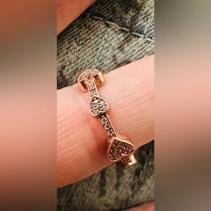 Elegant PANDORA Heart-Shaped Rose Gold Ring